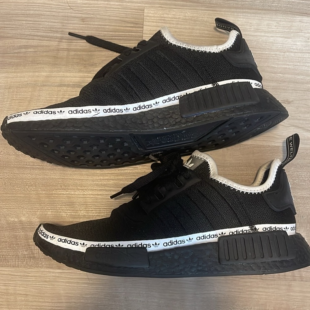 Adidas Black Tape Logo Sneaker View 2